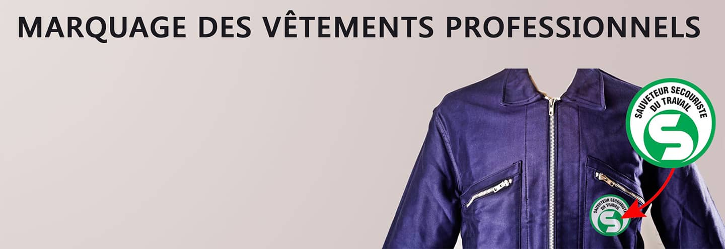 Marquage de vetements de travail professionnels